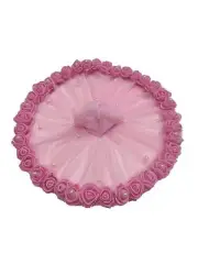 Indian Traditional Ladoo Gopal Flower Net Dress Color Pink Size 4