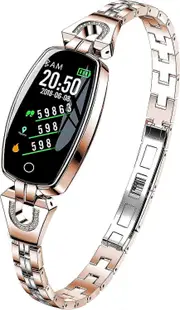 Smart Bracelet H8 Waterproof CalorieStep Counter Fitness Tracker Call Reminder for Women Smart Sports Watch for Android IOS Bluetooth Gold