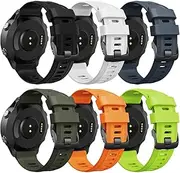 [VEVEL] 6pcs For Garmin Instinct Watch Bands/Forerunner 955 Watch Band,22mm Soft Silicone Straps For Instinct 2/Forerunner 935/945/965 Watch Band