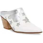 Betsey Johnson Womens Denniss Faux Leather Pointed Toe Mules Shoes BHFO 7670
