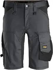 [Snickers Workwear] AllroundWork Elastic Shorts Grey Steel Black Size 56 Not Applicable