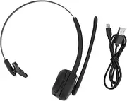 Bluetooth Telephone Headset Rotatable Microphone Wireless Business Headset for Laptop Mobile Phone PC Tablet Black BH M6S V5.0