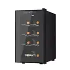 Devanti Wine Fridge Cooler Cellar Drink Chiller Home 8 Bottles Black
