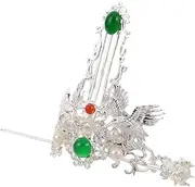 OATIPHO Decorative Hair Sticks Pins: Vintage Hair Bun Clip- Metal Chinese Hanfu Asian Flower Chopsticks With Pearl - Updo Holders Chignon Maker For Women Girls
