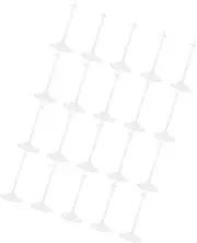 COHEALI 20pcs Doll Standing Stand Artificial Props Snack Clip Sealing Clip Model Stand Handmade Kits Snack Sealing Clip Portable Shampoo Basin Animal Stand Dolls Transparent Plastic