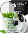 Large Salad Spinner with Storage Lid, Drain, Bowl, and Colander - Quick and Easy