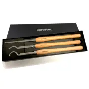 Carbatec 3PC Tungsten Carbide Deep Swan Neck Hollowing Set