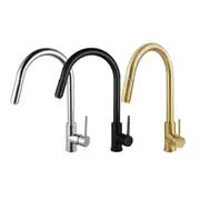 ACA Brass Pull Out Kitchen Tap 360 Swivel Sink Basin Faucet Black Chrome Gold WELS