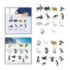 14x Arctic Animals Figurines Collections Simulation Mini Arctic Animal Toys for