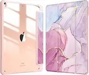 Fintie Hybrid Slim Case for iPad Air 3rd Generation 10.5" 2019 / iPad Pro 10.5 Inch 2017 - [Built-in Pencil Holder] Shockproof Cover with Clear Transparent Back Shell, Dreamy Marble