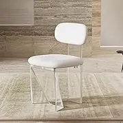 PP-Kic Luxury Girls Dressing Stool, Creative Dining Chair Leisure Chair, Armless Dressing Table Chair, Transparent Acrylic Decorative Chair, Unique Style, Suitable for Bedroom