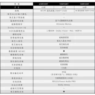 【東芝】50吋 4K聯網IPS重低音雙杜比液晶顯示器《50M550KT》(不含拆箱定位)