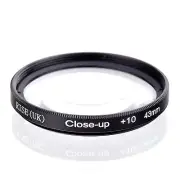 43mm +10 High Definition Close Up Macro Lens Sony Canon Nikon DSLR + FREE Pouch