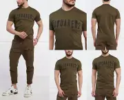 DSQUARED2 Jeans Army Drip Painted T-Shirt Logo Cotton Tee Top Icon BNWT S