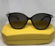 SWAROVSKI Crystal SK362 01B Black Cat Eye Sunglasses 57-14-140 Size 57 New
