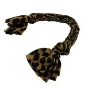 Upcycled Handmade Leopard Spot Super Strong Soft Fleece Tug of War Dog Chew Toy