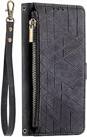 [YBROY] Case for Oppo A78 4G, Magnetic Flip Leather Premium Wallet Phone Case, with Card Slot and Folding Stand, Case Cover for Oppo A78 4G.(Black)