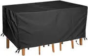 Gicov Patio Furniture Cover Waterproof Heavy Duty Rectangle Table Chair Set Cover UV Resistant Outdoor Dining Table Furniture Set Sofa Cover Extra Large (180x120x74cm)