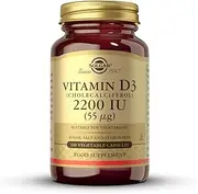 Solgar - Vitamin D3 (Cholecalciferol) 2200 IU Vegetable Capsules 100 Count