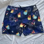 NEW wTag-VOLCOM Multi Color “Cocktail ” Fleece Shorts XLarge