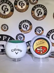 Custom "JERRY RICE" Golf Ball Shot Glass - Hollowed Golf Ball