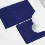 Bathroom Rugs Chenille Bath mat 2 Piece Set, Super Absorbent, Strong PVC Non ...