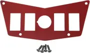 Moose Center 4 Switch Dash Plate-Red for 2014 Polaris RZR 800 XC Edition UTV