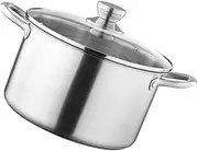 GANAZONO Cookware Set Stainless Steel Stockpot Large Soup Pot with Lid Induction Compatible Easy to Clean