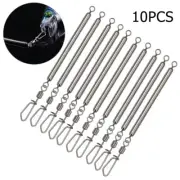 Leader Anti-Bite Bar Leaders Rigs Bars Silver Stainless Steel Swivel 0.9g/Pc