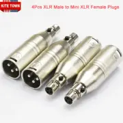 4Pcs XLR Male to Mini XLR Female Connector for Microphone Cable