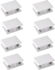 INCREWAY Glass Clamp, 8 Pack Adjustable Double Side Aluminum Alloy Shelf Support