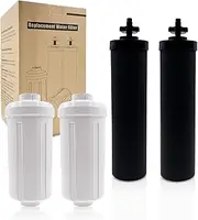 ShuRex Replacement PF-2 Fluoride Water Filter and BB9-2 Black Purification Elements, Compatible with Berkey and other Gravity Filtration System (Pack of 2 x PF-2 + 2 x BB-2 Filters)