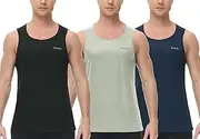 Cakulo Men's Neon Tank Tops Workout Gym Athletic Swim Beach Tops Big and Tall Quick Dry Marathon Muscle Sleeveless Shirts