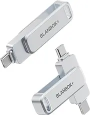 USB C Stick 128 GB, Data Backup Stick for Phone/Pad/Android Mobile Phone/Laptop/PC