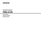 Denon PMA-A100 Pre-Main Amplifier Owners Manual