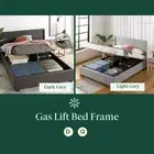 Zinus Bed Frame Queen Double Size Fabric Gas Lift Upholstered Storage Base
