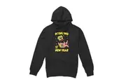 SpongeBob SquarePants Mens Bouncing Into The New Year Hoodie (Black) - UTTV8670