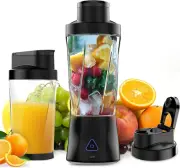 Personal Blender, 360 Watt Portable Blender-For Shakes & Smoothies, 24Oz Cordles