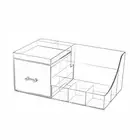 1 Pack Clear Makeup Organizer Countertop,Stackable Skincare 1 Drawers