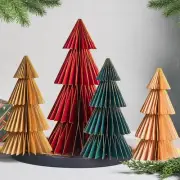 4 PCS Paper Christmas Tree Honeycomb Christmas Tree 3D Christmas Honeycomb Table