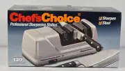 Chef'sChoice Model 130 3-Stage Professional Electric Knife Sharpener Silver NEW
