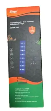 HYGGER 14W Full Spectrum Aquarium Light Aluminum Alloy Shell Extendable 24-30in