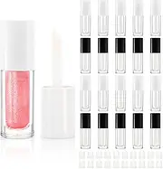 DEAYOU 20 Pack Lip Gloss Tubes, 6ml Empty Lipgloss Containers with Wand and Rubber Insert, Clear Refillable Plastic Lip Balm Bottles for Travel, DIY Makeup, Lipstick Samples, Lip Gloss Making Kit