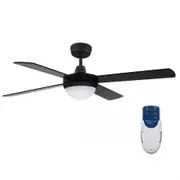 Devanti 52'' Ceiling Fan AC Motor w/Light w/Remote - Black