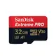 【SanDisk 晟碟】ExtremePRO microSDHC UHS-I V30 A1 32GB 記憶卡 (公司貨)
