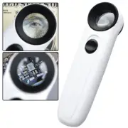 40X Magnifying Magnifier Glass Jeweler Appraisal Loupe Loop with 2 LED Light NEW