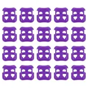 40Pcs Plastic Cord Lock Ends Toggle Spring Toggle Stopper, Purple