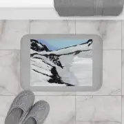 Snowy Mountain Landscape Bath Mat, Winter Decor, Bathroom Rug, Cozy Home [...]