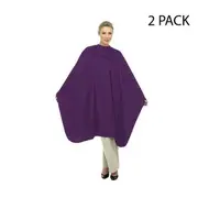 Betty Dain Classique Styling Barber Hair Cutting Shampoo Cape, Purple - 3 Units