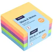 J.Burrows Stick-It Notes 76x76mm Carnivale 5 Pack